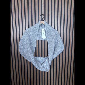 New Calvin Klein Scarf OS Womens Gray Infinity Loop Cable Soft Knit Fabric